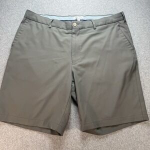 Peter Millar Shorts Grey Salem Performance Short Wicking Stretch Golf Mens 38